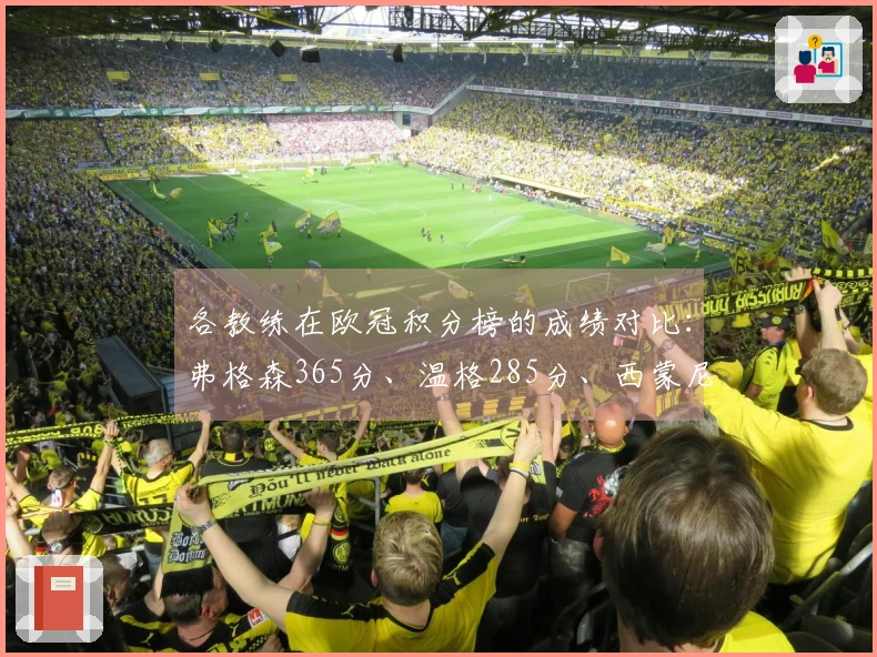 各教练在欧冠积分榜的成绩对比：弗格森365分、温格285分、西蒙尼222分