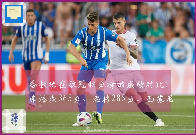 各教练在欧冠积分榜的成绩对比：弗格森365分、温格285分、西蒙尼222分